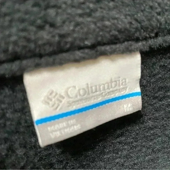 Columbia black fleece zip up coat jacket size medium gorpcore - Picture 4 of 5
